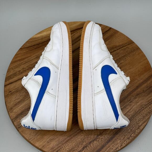 Nike Air Force 1 Low Shoes Mens Size 10.5 Retro Royal Blue Gum Casual Sneakers main image 8